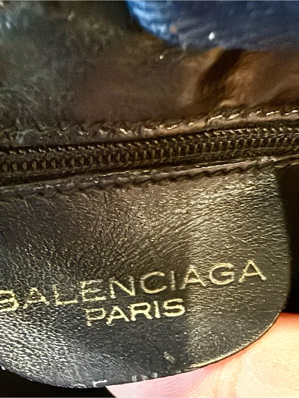 Vintage Balenciaga BB Logo All Over Pattern Boston Bag In Jacquard And Leather